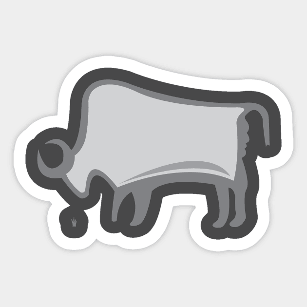 Cave Bison Gray scale Sticker by EdwardLarson